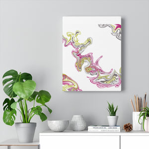 Fluid Art Pink Canvas Gallery Wraps