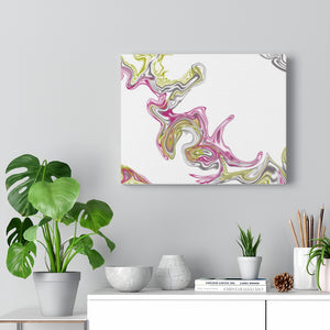 Fluid Art Pink Canvas Gallery Wraps